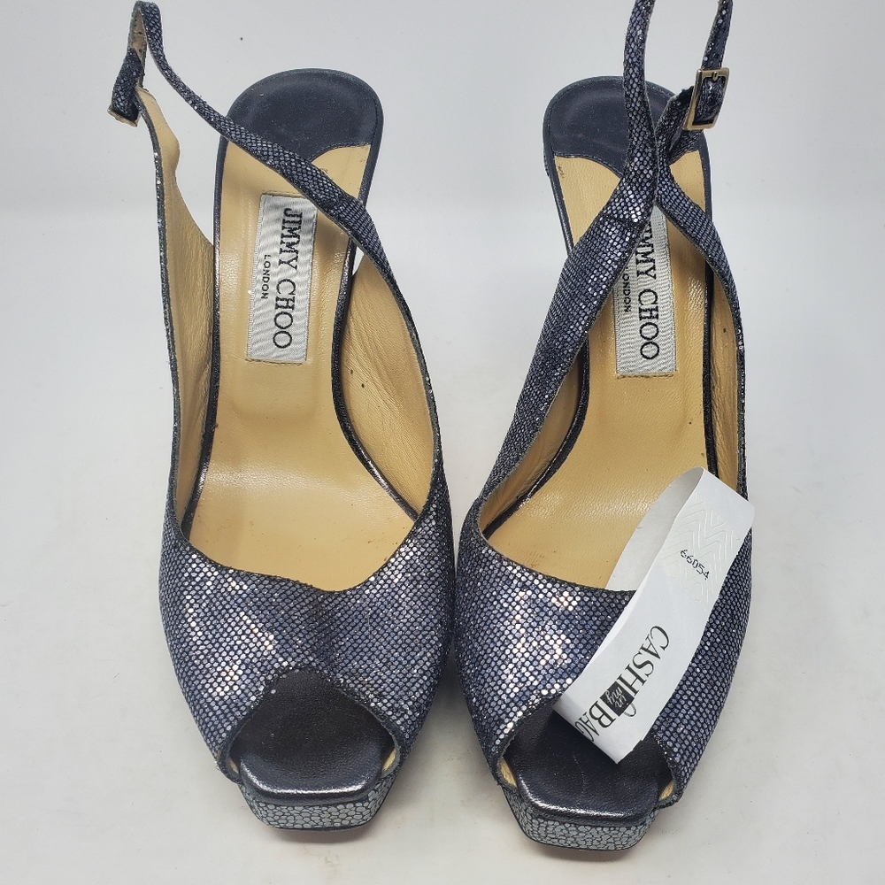 Jimmy Choo Pewter Pumps - Picture 2 of 9